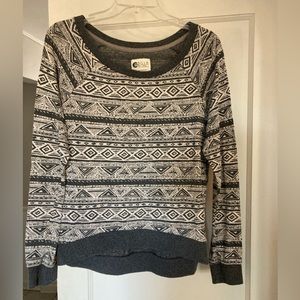 Tribal Print Gray Long Sleeve